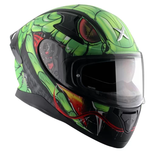 Casco AXOR APEX Venomous Green Mate Lentes y anti empañante - Image 3