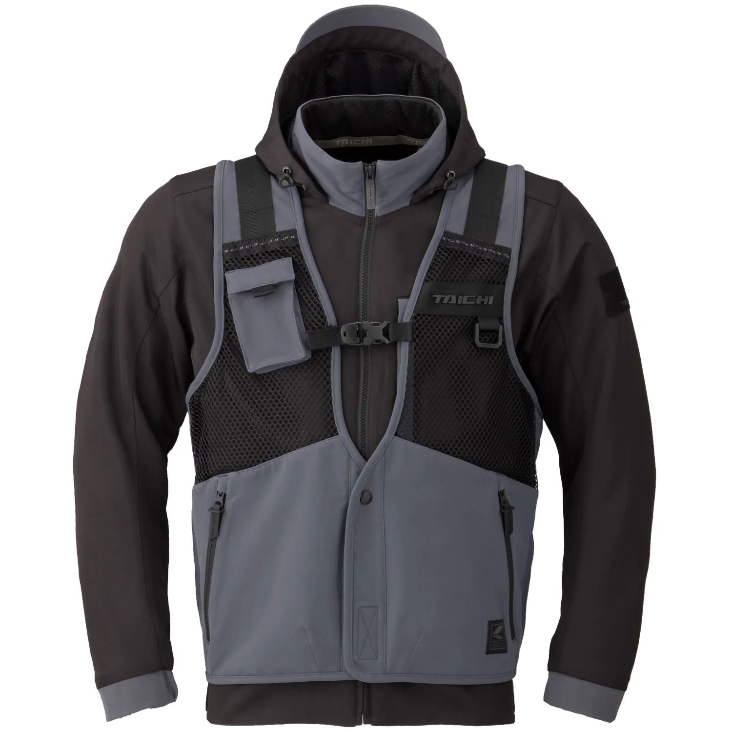 CAMPERA VERANO RS TAICHI OVERLAP MESH PARKA BLACK/GUNMETAL